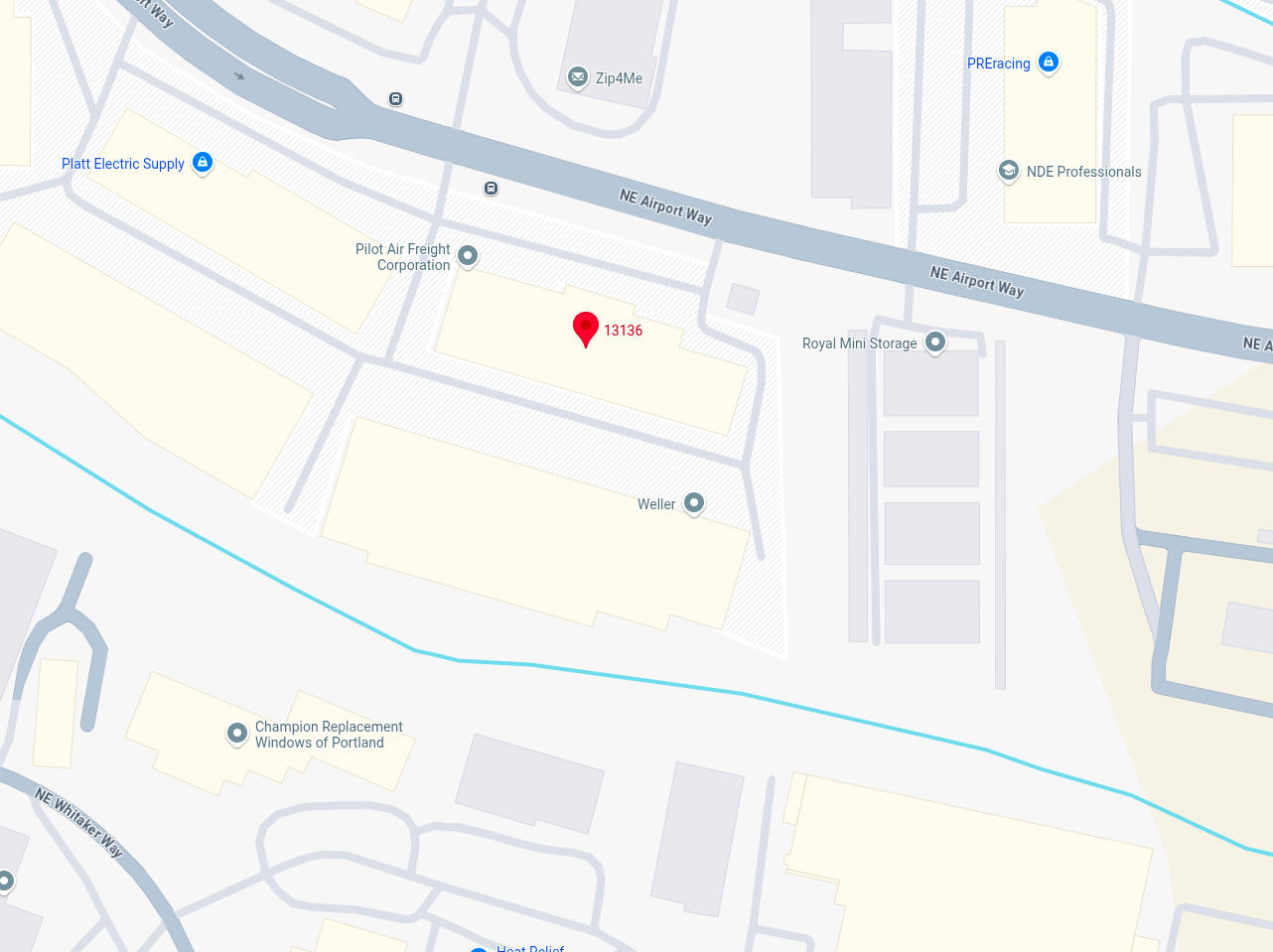 Map showing the Portland Buywander location