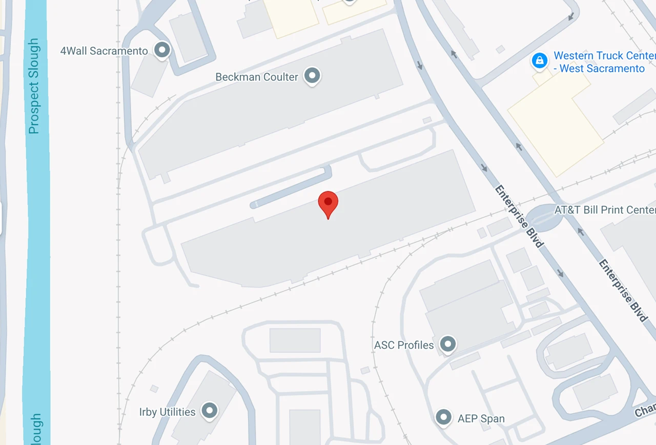 Map showing the Sacramento Buywander location