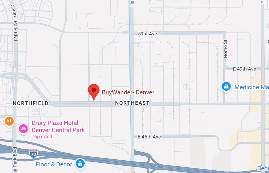 Map showing the Denver Buywander location